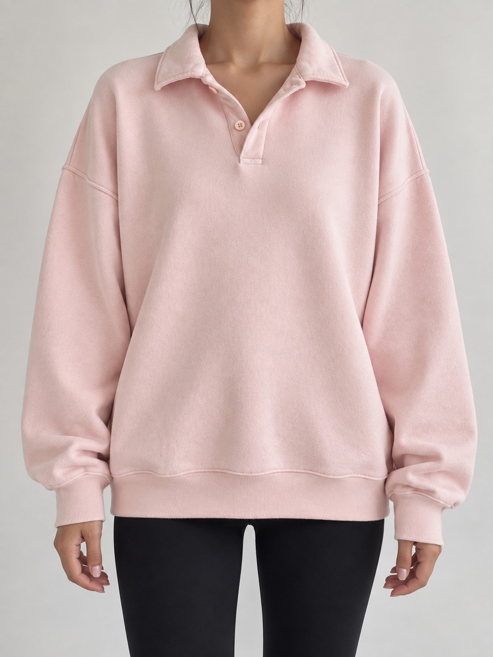 Aritzia TNA Pastel Pink Cozy Boyfriend Fleece Sweatshirt